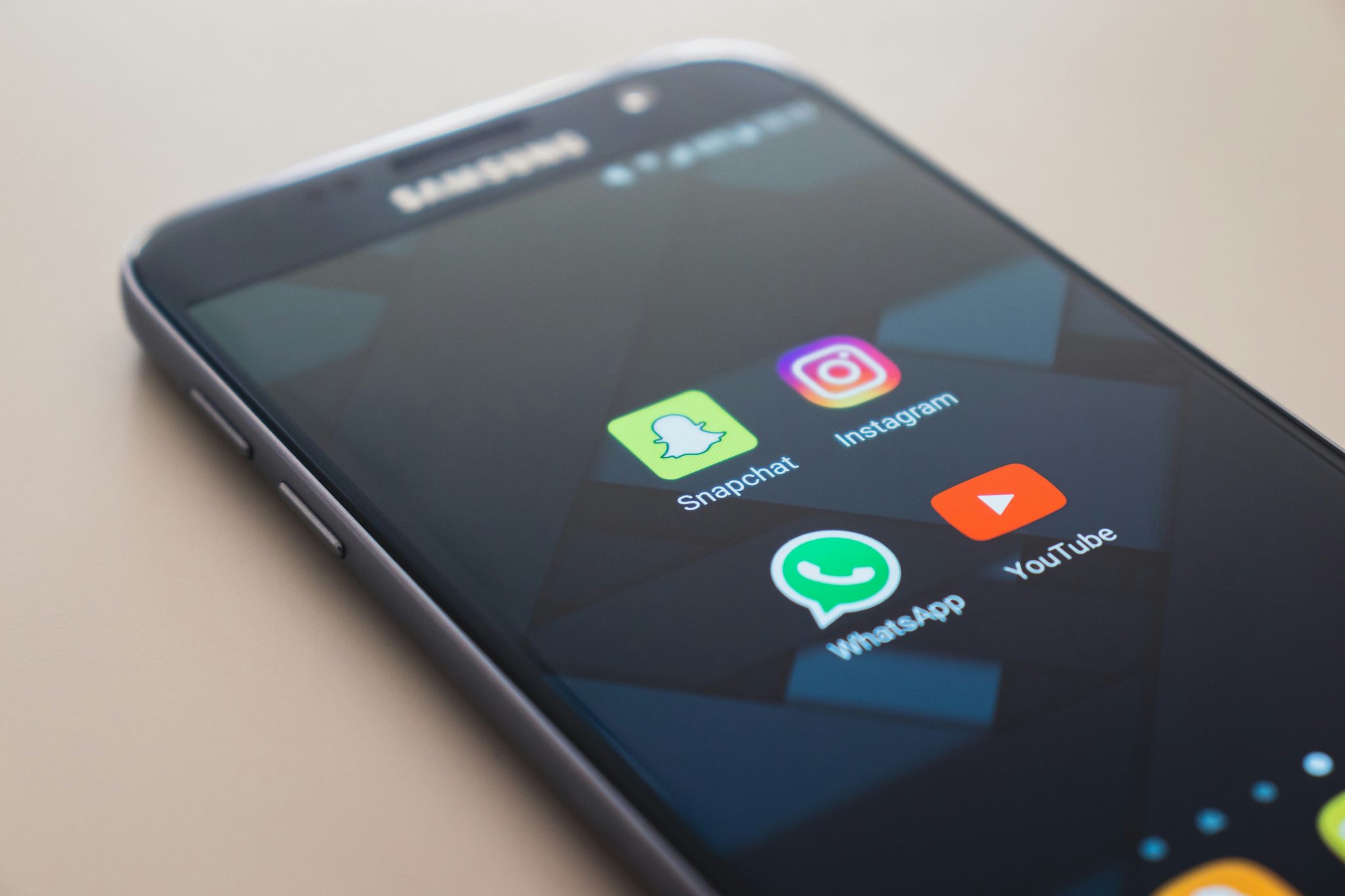 Phone with Social Media Apps - Instagram, WhatsApp